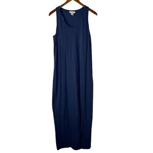 Artisan NY Blue Knit Sleeveless Maxi Dress Size Large